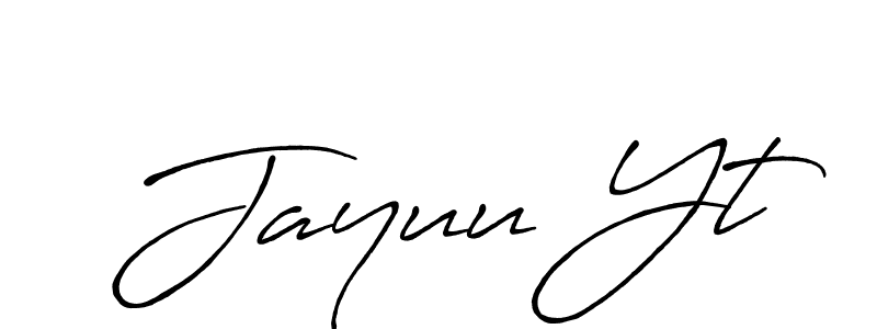 Create a beautiful signature design for name Jayuu Yt. With this signature (Antro_Vectra_Bolder) fonts, you can make a handwritten signature for free. Jayuu Yt signature style 7 images and pictures png