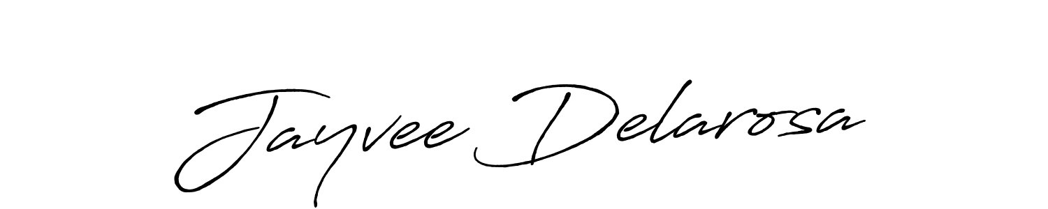 Create a beautiful signature design for name Jayvee Delarosa. With this signature (Antro_Vectra_Bolder) fonts, you can make a handwritten signature for free. Jayvee Delarosa signature style 7 images and pictures png