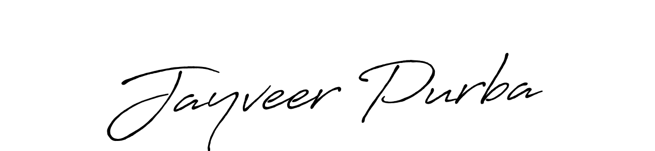 Create a beautiful signature design for name Jayveer Purba. With this signature (Antro_Vectra_Bolder) fonts, you can make a handwritten signature for free. Jayveer Purba signature style 7 images and pictures png