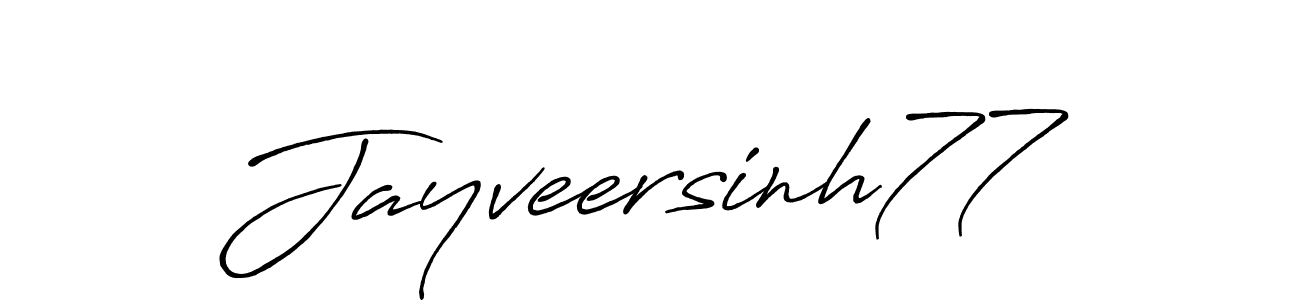 Make a beautiful signature design for name Jayveersinh77. With this signature (Antro_Vectra_Bolder) style, you can create a handwritten signature for free. Jayveersinh77 signature style 7 images and pictures png