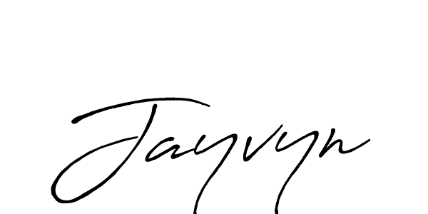 Make a beautiful signature design for name Jayvyn. With this signature (Antro_Vectra_Bolder) style, you can create a handwritten signature for free. Jayvyn signature style 7 images and pictures png