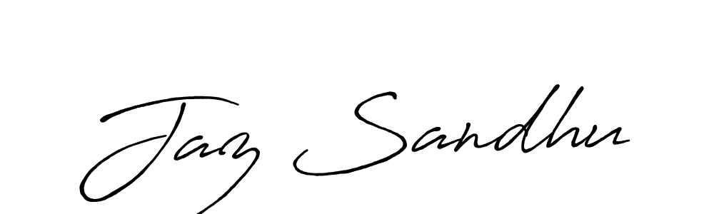 Make a beautiful signature design for name Jaz Sandhu. With this signature (Antro_Vectra_Bolder) style, you can create a handwritten signature for free. Jaz Sandhu signature style 7 images and pictures png