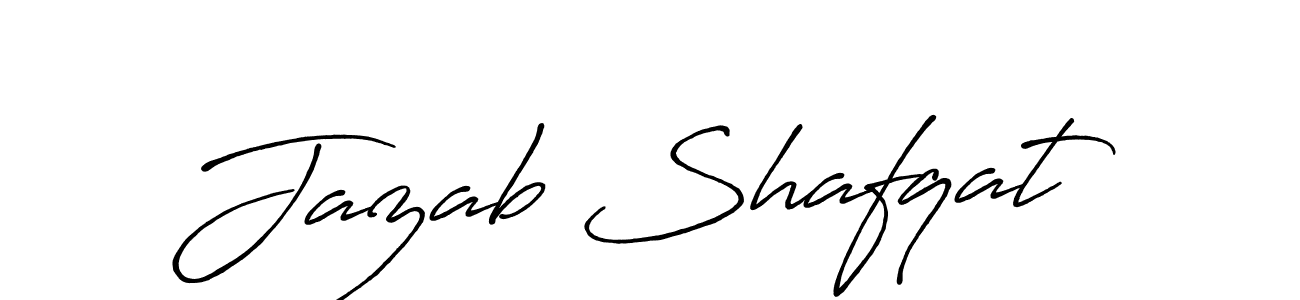 Jazab Shafqat stylish signature style. Best Handwritten Sign (Antro_Vectra_Bolder) for my name. Handwritten Signature Collection Ideas for my name Jazab Shafqat. Jazab Shafqat signature style 7 images and pictures png