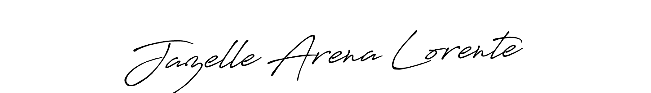 Create a beautiful signature design for name Jazelle Arena Lorente. With this signature (Antro_Vectra_Bolder) fonts, you can make a handwritten signature for free. Jazelle Arena Lorente signature style 7 images and pictures png