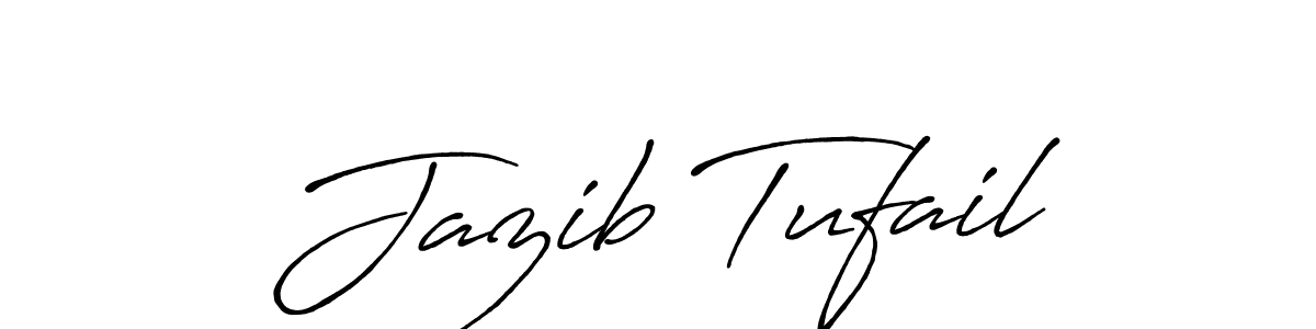 Jazib Tufail stylish signature style. Best Handwritten Sign (Antro_Vectra_Bolder) for my name. Handwritten Signature Collection Ideas for my name Jazib Tufail. Jazib Tufail signature style 7 images and pictures png