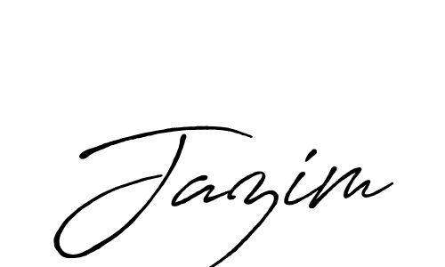 Jazim stylish signature style. Best Handwritten Sign (Antro_Vectra_Bolder) for my name. Handwritten Signature Collection Ideas for my name Jazim. Jazim signature style 7 images and pictures png