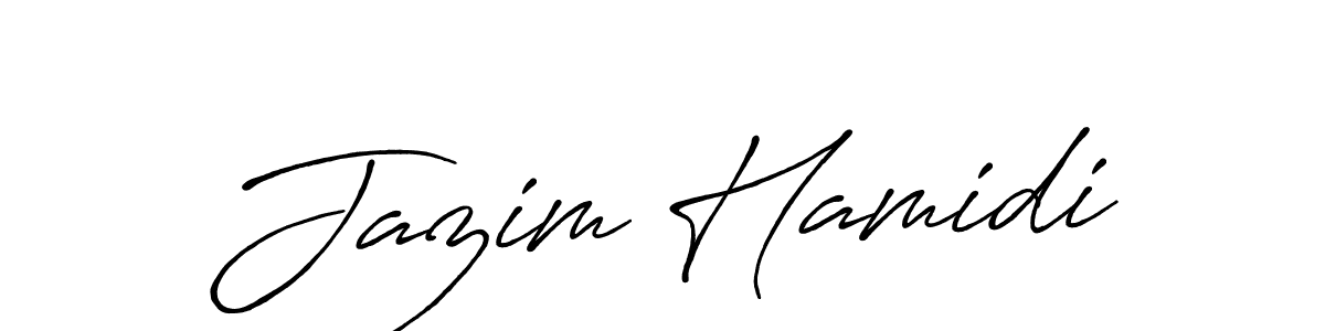 Jazim Hamidi stylish signature style. Best Handwritten Sign (Antro_Vectra_Bolder) for my name. Handwritten Signature Collection Ideas for my name Jazim Hamidi. Jazim Hamidi signature style 7 images and pictures png