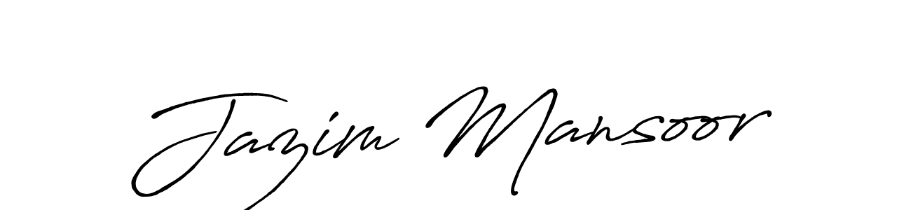 Use a signature maker to create a handwritten signature online. With this signature software, you can design (Antro_Vectra_Bolder) your own signature for name Jazim Mansoor. Jazim Mansoor signature style 7 images and pictures png