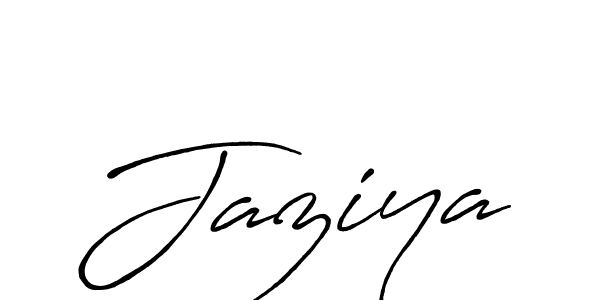 Make a beautiful signature design for name Jaziya. With this signature (Antro_Vectra_Bolder) style, you can create a handwritten signature for free. Jaziya signature style 7 images and pictures png