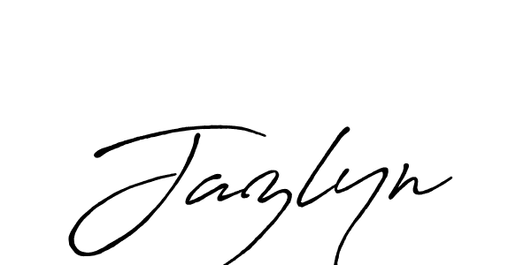 How to make Jazlyn name signature. Use Antro_Vectra_Bolder style for creating short signs online. This is the latest handwritten sign. Jazlyn signature style 7 images and pictures png