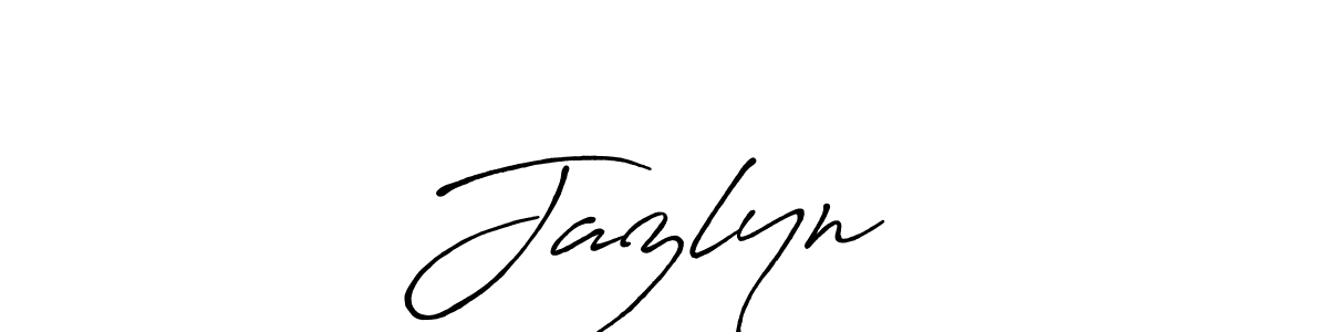 Jazlyn❤️ stylish signature style. Best Handwritten Sign (Antro_Vectra_Bolder) for my name. Handwritten Signature Collection Ideas for my name Jazlyn❤️. Jazlyn❤️ signature style 7 images and pictures png