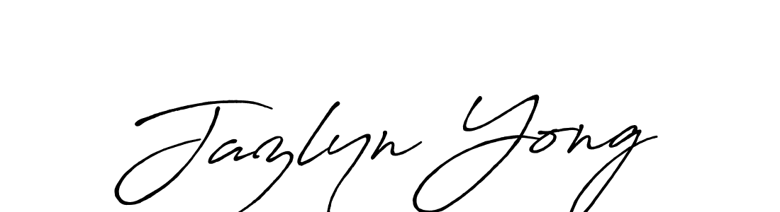 Jazlyn Yong stylish signature style. Best Handwritten Sign (Antro_Vectra_Bolder) for my name. Handwritten Signature Collection Ideas for my name Jazlyn Yong. Jazlyn Yong signature style 7 images and pictures png