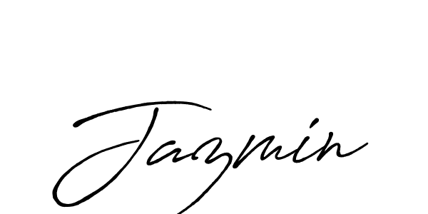 Make a beautiful signature design for name Jazmin. With this signature (Antro_Vectra_Bolder) style, you can create a handwritten signature for free. Jazmin signature style 7 images and pictures png