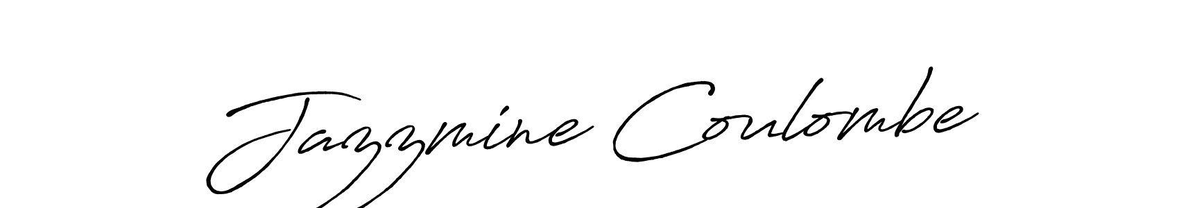 Design your own signature with our free online signature maker. With this signature software, you can create a handwritten (Antro_Vectra_Bolder) signature for name Jazzmine Coulombe. Jazzmine Coulombe signature style 7 images and pictures png