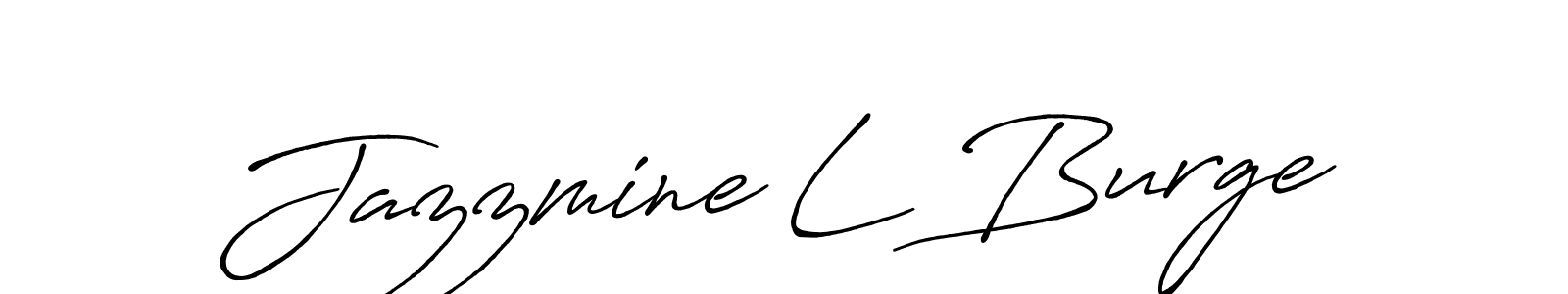 Design your own signature with our free online signature maker. With this signature software, you can create a handwritten (Antro_Vectra_Bolder) signature for name Jazzmine L Burge. Jazzmine L Burge signature style 7 images and pictures png