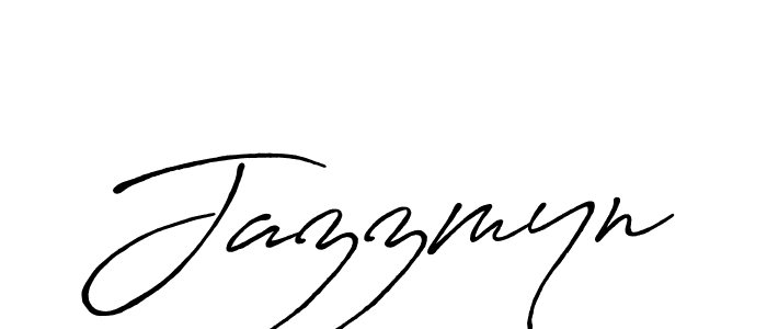 if you are searching for the best signature style for your name Jazzmyn. so please give up your signature search. here we have designed multiple signature styles  using Antro_Vectra_Bolder. Jazzmyn signature style 7 images and pictures png