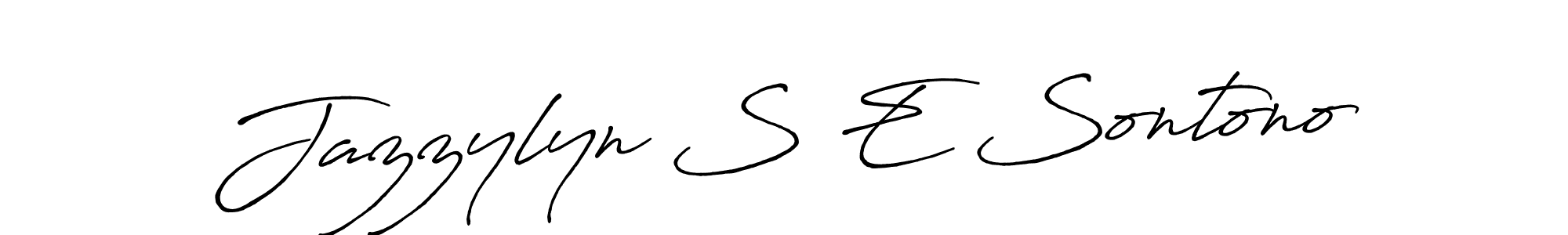 Design your own signature with our free online signature maker. With this signature software, you can create a handwritten (Antro_Vectra_Bolder) signature for name Jazzylyn S E Sontono. Jazzylyn S E Sontono signature style 7 images and pictures png