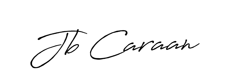 Make a beautiful signature design for name Jb Caraan. With this signature (Antro_Vectra_Bolder) style, you can create a handwritten signature for free. Jb Caraan signature style 7 images and pictures png