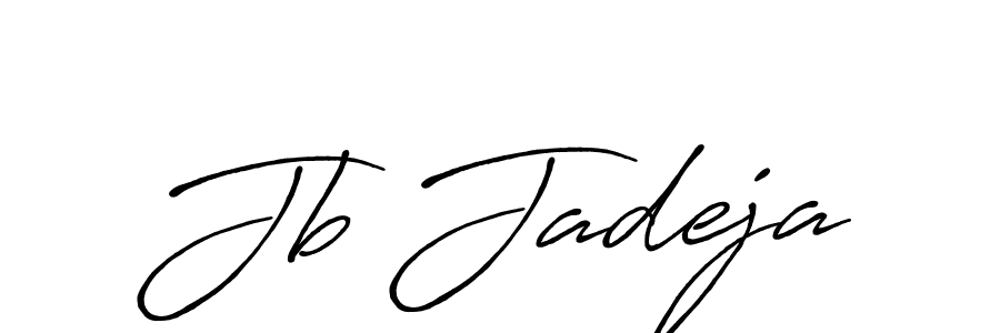 Make a beautiful signature design for name Jb Jadeja. With this signature (Antro_Vectra_Bolder) style, you can create a handwritten signature for free. Jb Jadeja signature style 7 images and pictures png