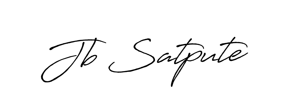 Antro_Vectra_Bolder is a professional signature style that is perfect for those who want to add a touch of class to their signature. It is also a great choice for those who want to make their signature more unique. Get Jb Satpute name to fancy signature for free. Jb Satpute signature style 7 images and pictures png