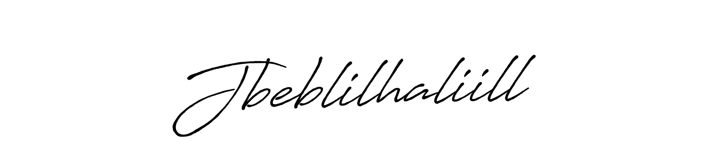 Design your own signature with our free online signature maker. With this signature software, you can create a handwritten (Antro_Vectra_Bolder) signature for name Jbeblilhaliill. Jbeblilhaliill signature style 7 images and pictures png