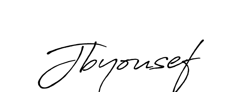 Create a beautiful signature design for name Jbyousef. With this signature (Antro_Vectra_Bolder) fonts, you can make a handwritten signature for free. Jbyousef signature style 7 images and pictures png