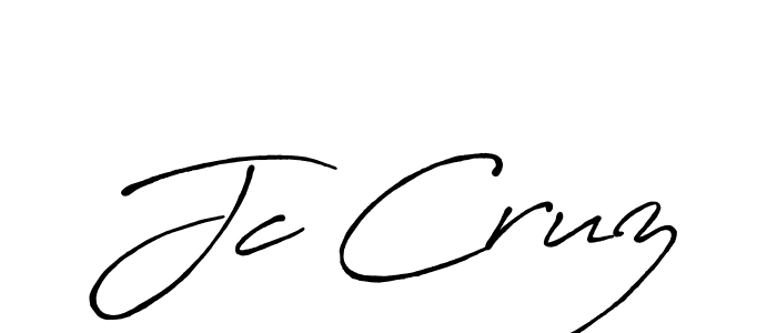 Design your own signature with our free online signature maker. With this signature software, you can create a handwritten (Antro_Vectra_Bolder) signature for name Jc Cruz. Jc Cruz signature style 7 images and pictures png