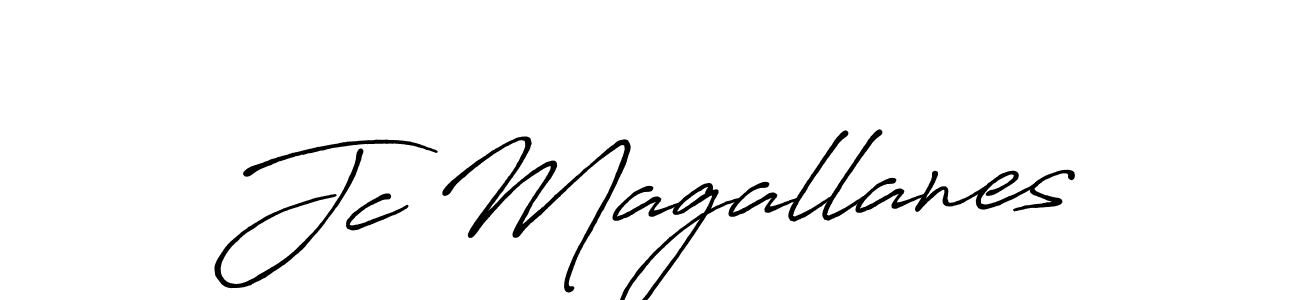 Design your own signature with our free online signature maker. With this signature software, you can create a handwritten (Antro_Vectra_Bolder) signature for name Jc Magallanes. Jc Magallanes signature style 7 images and pictures png