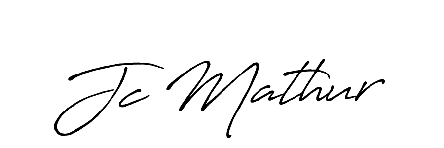 Use a signature maker to create a handwritten signature online. With this signature software, you can design (Antro_Vectra_Bolder) your own signature for name Jc Mathur. Jc Mathur signature style 7 images and pictures png