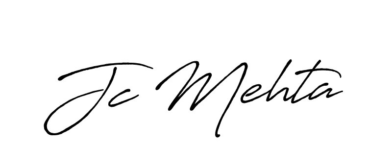 Make a beautiful signature design for name Jc Mehta. With this signature (Antro_Vectra_Bolder) style, you can create a handwritten signature for free. Jc Mehta signature style 7 images and pictures png