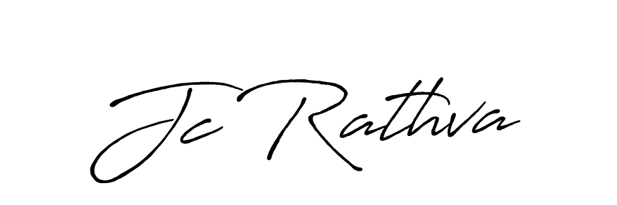 How to make Jc Rathva name signature. Use Antro_Vectra_Bolder style for creating short signs online. This is the latest handwritten sign. Jc Rathva signature style 7 images and pictures png