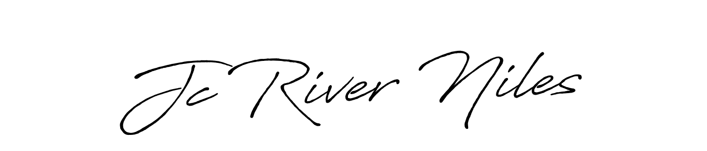 Jc River Niles stylish signature style. Best Handwritten Sign (Antro_Vectra_Bolder) for my name. Handwritten Signature Collection Ideas for my name Jc River Niles. Jc River Niles signature style 7 images and pictures png