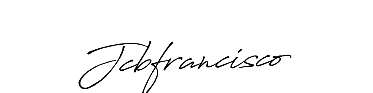 The best way (Antro_Vectra_Bolder) to make a short signature is to pick only two or three words in your name. The name Jcbfrancisco include a total of six letters. For converting this name. Jcbfrancisco signature style 7 images and pictures png