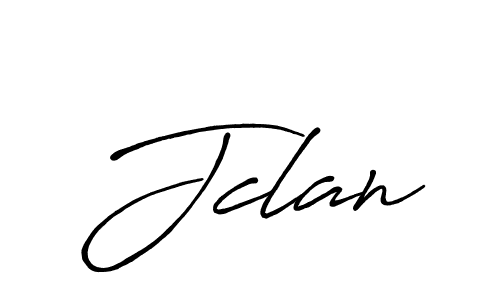 Jclan stylish signature style. Best Handwritten Sign (Antro_Vectra_Bolder) for my name. Handwritten Signature Collection Ideas for my name Jclan. Jclan signature style 7 images and pictures png