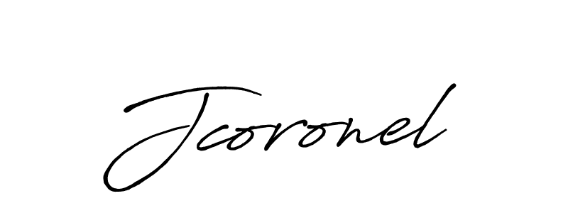 It looks lik you need a new signature style for name Jcoronel. Design unique handwritten (Antro_Vectra_Bolder) signature with our free signature maker in just a few clicks. Jcoronel signature style 7 images and pictures png