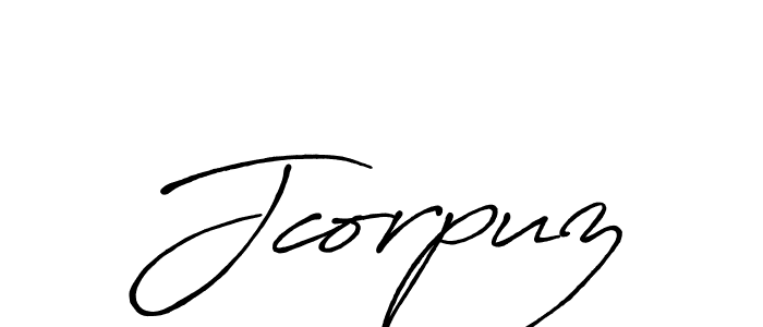 Jcorpuz stylish signature style. Best Handwritten Sign (Antro_Vectra_Bolder) for my name. Handwritten Signature Collection Ideas for my name Jcorpuz. Jcorpuz signature style 7 images and pictures png