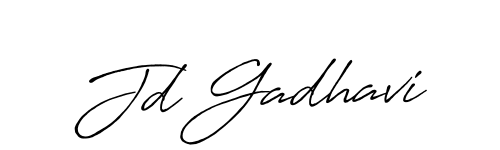 How to make Jd Gadhavi name signature. Use Antro_Vectra_Bolder style for creating short signs online. This is the latest handwritten sign. Jd Gadhavi signature style 7 images and pictures png