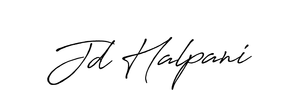 How to make Jd Halpani signature? Antro_Vectra_Bolder is a professional autograph style. Create handwritten signature for Jd Halpani name. Jd Halpani signature style 7 images and pictures png