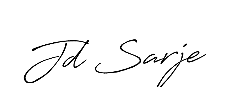 Jd Sarje stylish signature style. Best Handwritten Sign (Antro_Vectra_Bolder) for my name. Handwritten Signature Collection Ideas for my name Jd Sarje. Jd Sarje signature style 7 images and pictures png