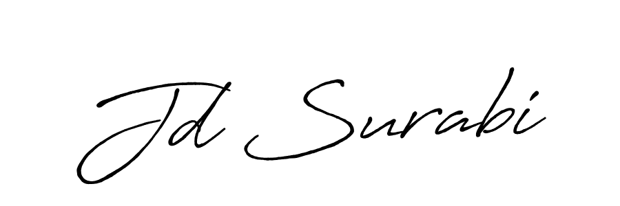 How to make Jd Surabi signature? Antro_Vectra_Bolder is a professional autograph style. Create handwritten signature for Jd Surabi name. Jd Surabi signature style 7 images and pictures png