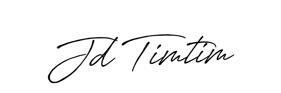 Make a beautiful signature design for name Jd Timtim. With this signature (Antro_Vectra_Bolder) style, you can create a handwritten signature for free. Jd Timtim signature style 7 images and pictures png