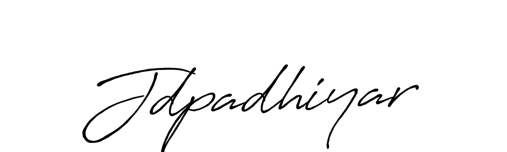 Design your own signature with our free online signature maker. With this signature software, you can create a handwritten (Antro_Vectra_Bolder) signature for name Jdpadhiyar. Jdpadhiyar signature style 7 images and pictures png