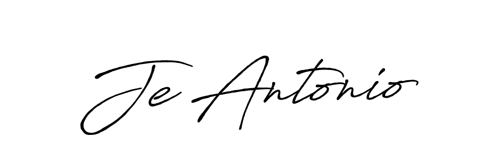 Make a beautiful signature design for name Je Antonio. With this signature (Antro_Vectra_Bolder) style, you can create a handwritten signature for free. Je Antonio signature style 7 images and pictures png