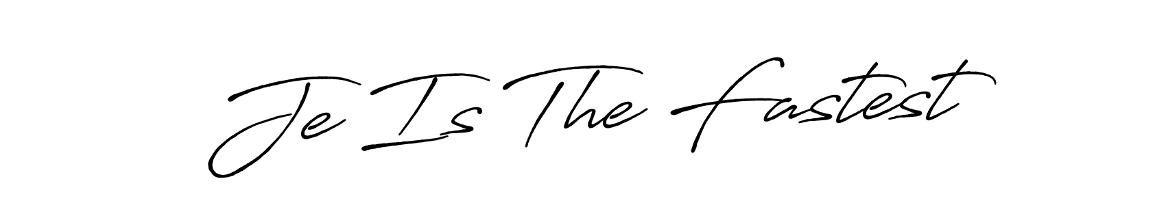 The best way (Antro_Vectra_Bolder) to make a short signature is to pick only two or three words in your name. The name Je Is The Fastest include a total of six letters. For converting this name. Je Is The Fastest signature style 7 images and pictures png