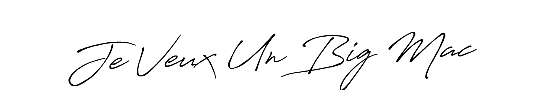 Similarly Antro_Vectra_Bolder is the best handwritten signature design. Signature creator online .You can use it as an online autograph creator for name Je Veux Un Big Mac. Je Veux Un Big Mac signature style 7 images and pictures png