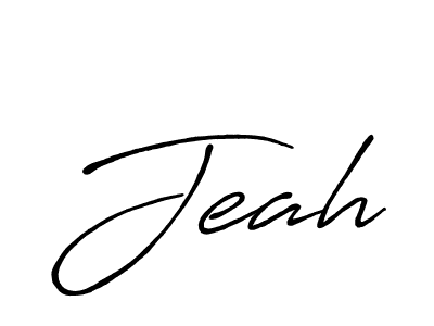 How to make Jeah signature? Antro_Vectra_Bolder is a professional autograph style. Create handwritten signature for Jeah name. Jeah signature style 7 images and pictures png