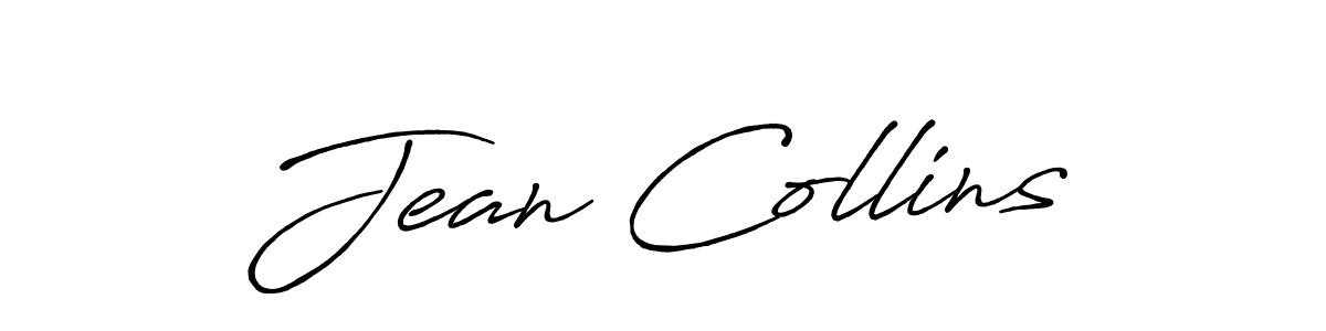 How to make Jean Collins name signature. Use Antro_Vectra_Bolder style for creating short signs online. This is the latest handwritten sign. Jean Collins signature style 7 images and pictures png