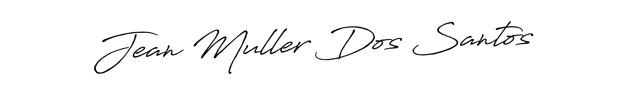 Make a beautiful signature design for name Jean Muller Dos Santos. With this signature (Antro_Vectra_Bolder) style, you can create a handwritten signature for free. Jean Muller Dos Santos signature style 7 images and pictures png