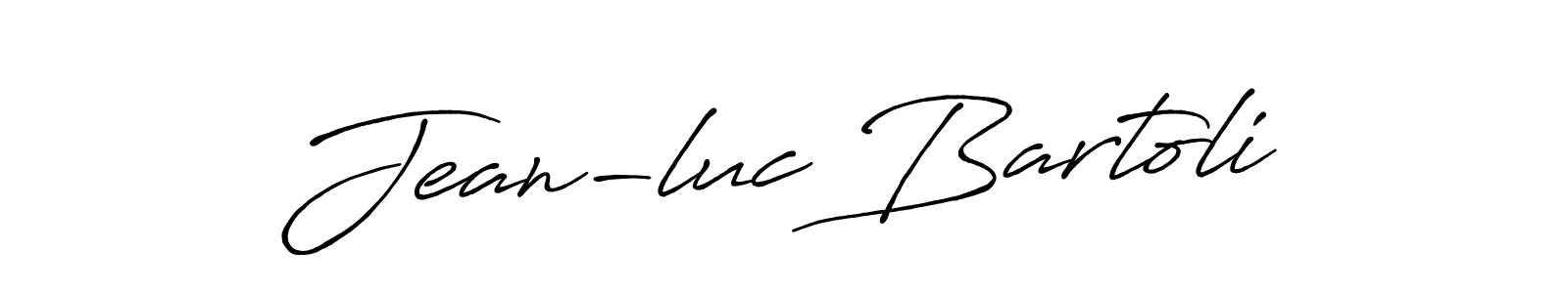 Create a beautiful signature design for name Jean-luc Bartoli. With this signature (Antro_Vectra_Bolder) fonts, you can make a handwritten signature for free. Jean-luc Bartoli signature style 7 images and pictures png