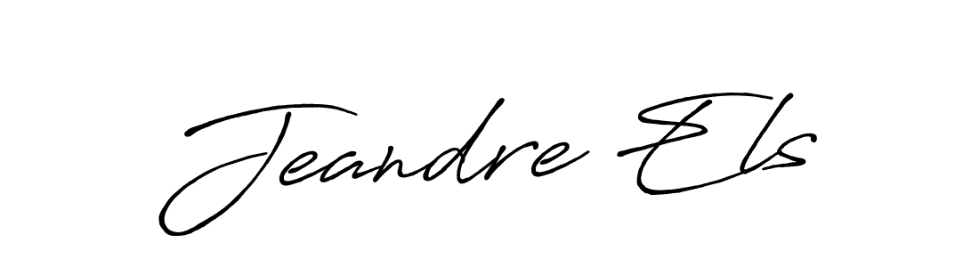 Make a beautiful signature design for name Jeandre Els. With this signature (Antro_Vectra_Bolder) style, you can create a handwritten signature for free. Jeandre Els signature style 7 images and pictures png